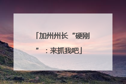 加州州长“硬刚”：来抓我吧